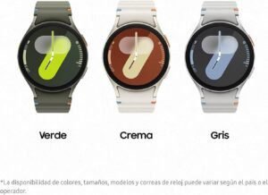 Smartwatch Samsung Galaxy Watch7 Bluetooth de 40mm con correa incluida, diseño moderno y elegante ideal para actividades deportivas y seguimiento de salud.