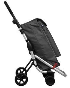 Imagen del carrito de la compra Playmarket Go Up Basic de 110 cm y capacidad de 39,5 litros, destacando su diseño ergonómico, estructura resistente y ruedas dobles para facilitar el transporte de compras, basado en opiniones de usuarios satisfechos.
