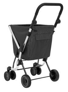 Imagen del carro de la compra Playmarket We Go Basic de 50 litros en color elegante, mostrando su estructura resistente, ruedas dobles para fácil maniobrabilidad y amplio compartimento de almacenamiento, ideal para hacer la compra cómodamente.