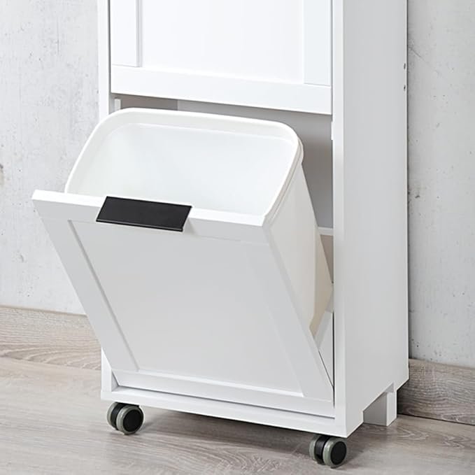 Armario universal Kesper 25530 13 para separación de basura, diseño compacto y funcional en color blanco, ideal para organizar residuos en cocinas, con sistema de separación de basura integrado y materiales de alta calidad.