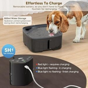 Fuente de agua para perros sin cable de 8L con sensor de movimiento – Bebedero automático ideal para gatos y perros, diseño moderno y silencioso para mantener a tu mascota siempre hidratada.