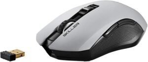 Ratón gaming Sharkoon SGM3 inalámbrico con diseño ergonómico, sensor óptico de 6000 DPI y 7 botones programables, ideal para jugadores exigentes.