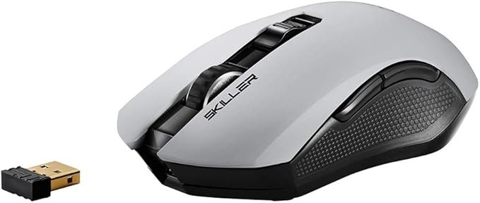 Ratón gaming Sharkoon SGM3 inalámbrico con diseño ergonómico, sensor óptico de 6000 DPI y 7 botones programables, ideal para jugadores exigentes.