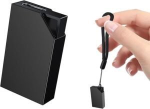 Grabadora de voz digital de 64GB con diseño compacto y elegante, ideal para entrevistas, clases o reuniones; incluye conectividad USB recargable para una transferencia de archivos rápida y fácil almacenamiento.