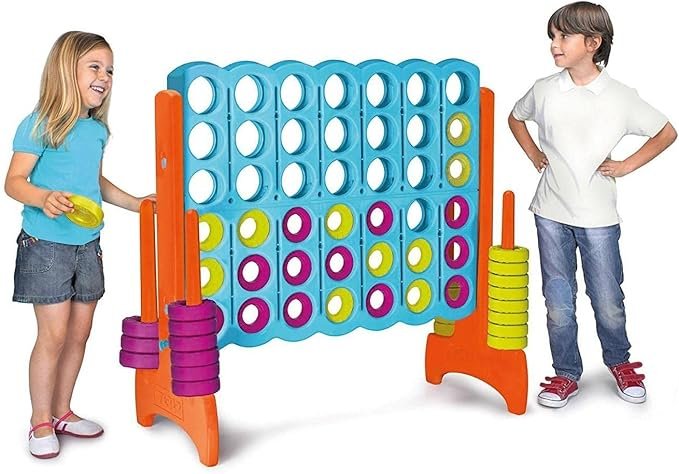 Imagen del producto FEBER Mega 4 en Raya Gigante: clásico juego de estrategia e inteligencia para niños y adultos, ideal para exterior e interior, gran tamaño, colorido y resistente, perfecto para desarrollar habilidades lógicas y de concentración.