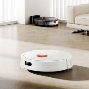 Imagen del Xiaomi Robot Vacuum S20, robot aspirador y fregasuelos inteligente con sistema de navegación láser (LDS), diseño moderno en color blanco, ideal para limpieza eficiente del hogar.