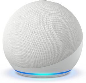 Altavoz inteligente Echo Dot (Última generación) con Alexa, diseño compacto y moderno, compatible con wifi y Bluetooth, ideal para control por voz, reproducir música, gestionar dispositivos del hogar y obtener información en tiempo real.