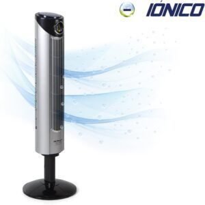 Ventilador de torre Orbegozo TWM 1015 con función iónica y mando a distancia – Diseño moderno en color negro, ideal para refrescar cualquier estancia con eficiencia y bajo nivel de ruido.