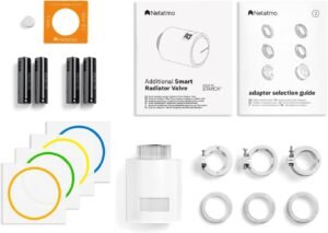 Imagen de las Válvulas Termostáticas WiFi Inteligentes Netatmo – Control de temperatura remoto desde smartphone, diseño moderno y funcional, eficiencia energética para radiadores, compatible con asistentes de voz.