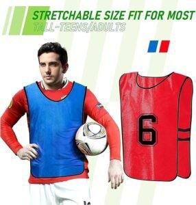 Chalecos de entrenamiento numerados y reversibles para fútbol y baloncesto – Set de 24 petos deportivos tipo pinnies, ideales para equipos, cómodos, transpirables y de alta visibilidad.