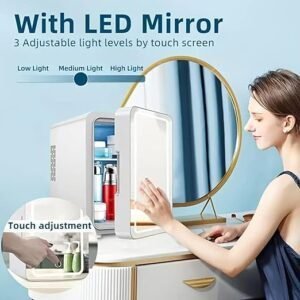 Mini nevera MELLYD de 8L con espejo LED - Opiniones y características - Mini frigorífico para habitación.