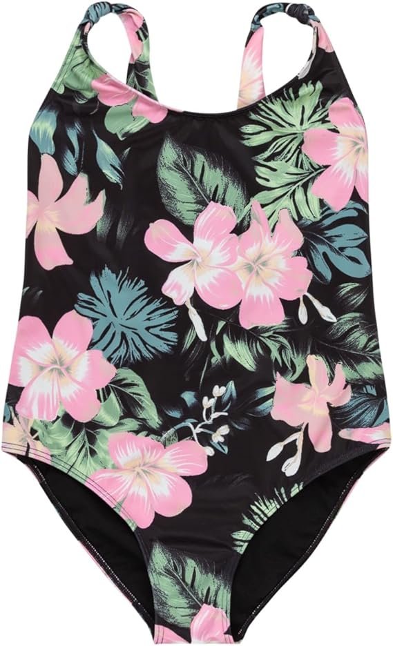 Roxy Shadow Floral One Piece - Traje de baño de una pieza para niñas, diseño floral. ¡Compra ahora y disfruta del verano con estilo!