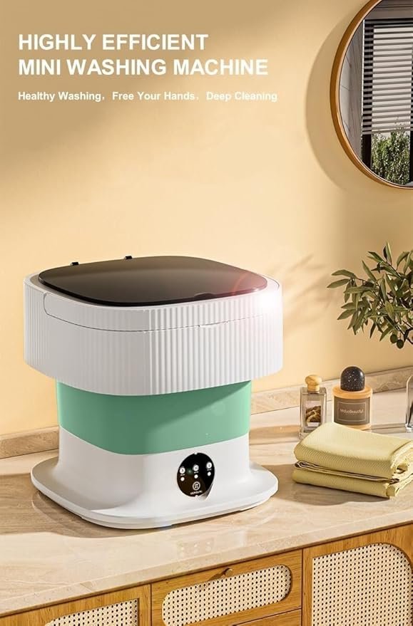 Portable Washing Machine, 10L Mini Laundry Washer with 3 Modes Cleaning for Underwear, Baby Clothes. ¡Lava tu ropa de manera rápida y eficiente en casa con esta increíble lavadora! Ideal para prendas delicadas como ropa interior y ¡ropa de bebé!