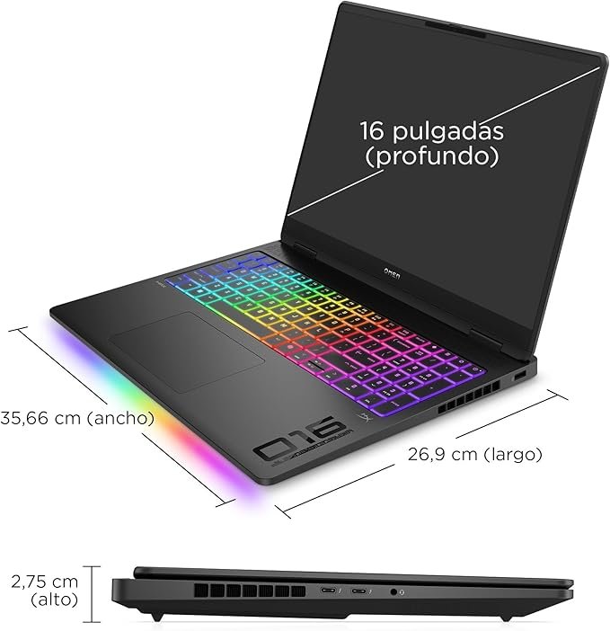 HP OMEN MAX 16-ah0018ns - Ordenador Portátil Gaming de 16" 2.5K 240Hz (Intel Ultra 7-255HX, 32GB RAM, 1 TB, NVIDIA GeForce RTX 5070 TI 12GB, Windows 11, WiFi 7) - Opiniones y Análisis en 2022
