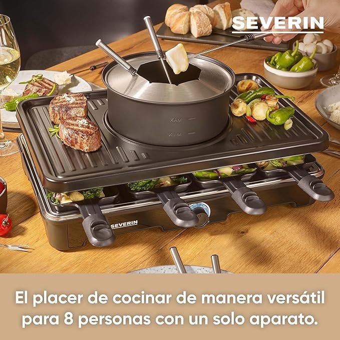 ¡Disfruta de cenas inolvidables con la raclette fondue eléctrica SEVERIN 2 en 1! Con una potencia de 1400W, sartenes y parrilla antiadherente, este versátil electrodoméstico te permitirá compartir momentos especiales alrededor de la mesa. ¡Hazte con la tuya y sorprende a tus invitados! ?? #raclettefondue #severin #electricraclette #cenasenfamilia
