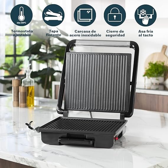 Parrilla Multifunción Princess 112425 - Superficie de 30 x 27 cm - Potencia de 2000 W - Opiniones de usuarios - Imagen del producto