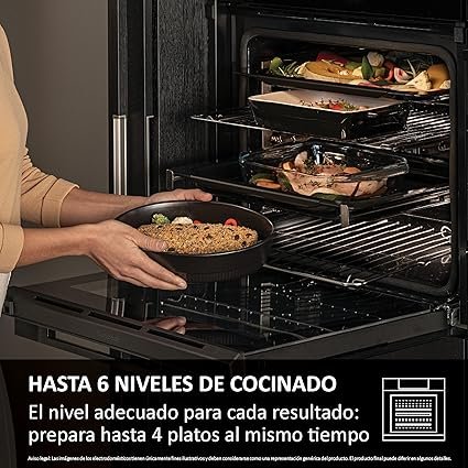Opiniones Haier ID Series 2 H6 ID2P5B3YTB - Horno Multifunción Pirolítico e Hidrolítico, Conectividad WIFI, 78L, Cocción multinivel, 12 Funciones, Display táctil y Mandos giratorios - Disponible en línea.
