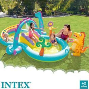 Centro de juegos hinchable Intex Dinos 57135 - La opción ideal para niños en verano.
