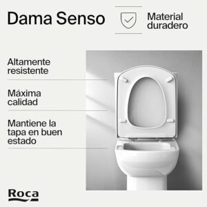 Roca Dama Senso - Tapa y asiento para inodoro, tapadera de WC original con ajuste perfecto. Aprovecha la mejor oferta.