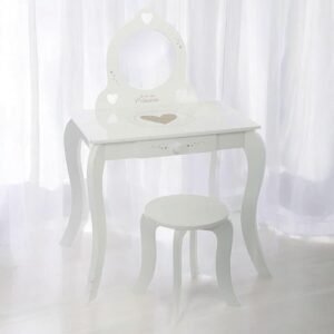 Tocador Well Home con Espejo y Taburete - Diseño Clásico, Ideal para Maquillaje - Mesa de Maquillaje con Cajón - Opiniones y Fotos - ¡Compra Ahora!