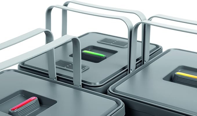 Cubo de basura Elletipi PTC28-09050-9F-C10-PPV opción reciclaje doméstico.