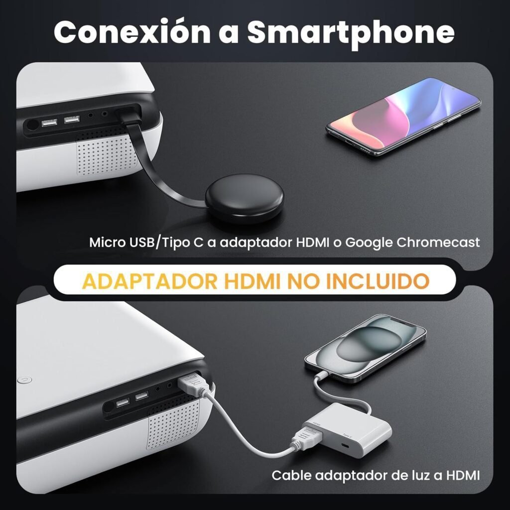 HOPVISON Proyector, Mini Proyector Portátil con Bluetooth, Proyector 4K Supporto 9500 Lúmenes - Opiniones, Características y Precio en [Año] - Imagen del Proyector en Alta Resolución