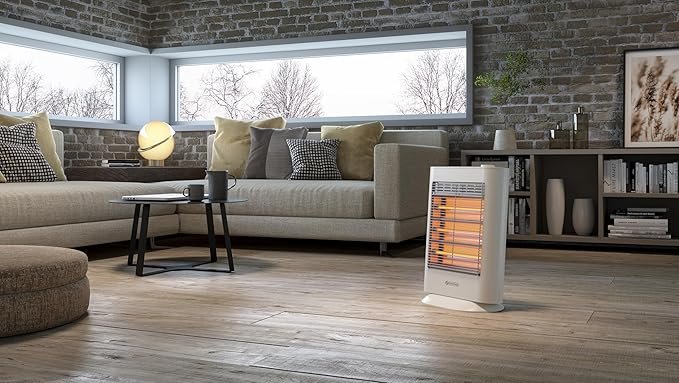 Estufa de infrarrojos Olimpia Splendid - Quarzia Humi, 1200W con lámparas de cuarzo - Opiniones y características