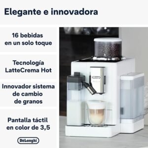 Cafetera superautomática De'Longhi Rivelia EXAM440.55.W con LatteCrema Hot - Opiniones y Valoraciones - ¡Hazte con la tuya hoy mismo!