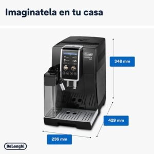 De'Longhi Dinamica Plus ECAM382.70.B - Máquina Automática de Café en Grano - Cafetera Espresso - Taza con 18 Recetas - Máquina Cappuccino con LatteCrema Hot.