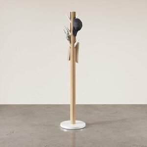Perchero Umbra Flapper: diseño moderno y funcional con 9 ganchos abatibles para espacios reducidos. ¡Orden y estilo en un solo producto!