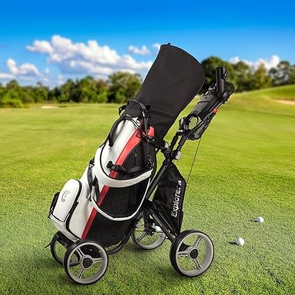 CaddyTek Explorer V8 Superlite Golfwagen mit 4 Rädern – Leichter, faltbarer Trolley in Explorer Version 8, ergonomisches Design mit stabilem Rahmen für einfaches Manövrieren auf dem Golfplatz.