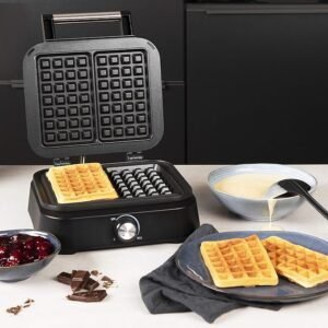 Princess 01.132398.01.001 - Gofrera belga con termostato regulable y potencia de 1500 W. ¡Haz gofres deliciosos en casa!
