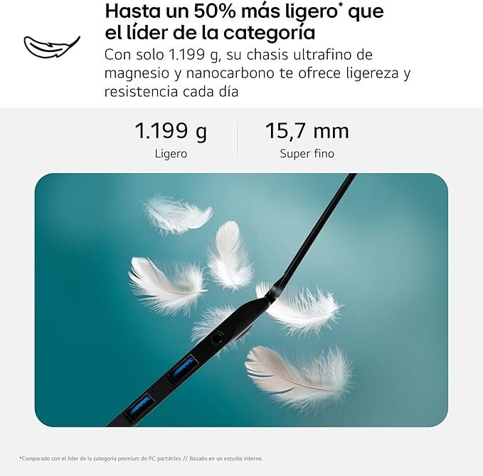 Ordenador portátil LG gram 16ZD90T-G.AX78B: potente, ligero y con una increíble duración de batería. Con panel IPS antirreflejo y 1TB SSD. ¡Descúbrelo ahora!