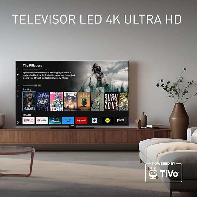 Opiniones Panasonic TB-43W60AEZ, W60 Series 43 Pulgadas 4K Ultra HD LED Smart TV, 2024, TiVo, 4K Colour Engine, Dolby Vision y Atmos. ¡Descubre la mejor calidad de imagen y sonido en esta Smart TV 4K!