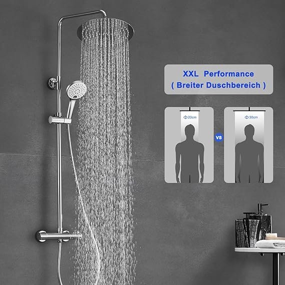 Columna ducha grifo termostático inoxidable 304: ventajas y fiabilidad Una columna de ducha con grifo termostático de acero inoxidable 304 es la elección perfecta para tu baño. Este material ofrece durabilidad y resistencia a la corrosión, lo que garantiza su fiabilidad a lo largo del tiempo. Además, el grifo termostático te permite regular la temperatura del agua con precisión, evitando cambios bruscos y proporcionando una ducha más segura y cómoda. ¡Aprovecha las ventajas de este producto y disfruta de una experiencia de baño única!