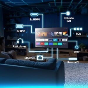 "Smart TV QLED Engel LE4395QLED de 43'' UHD 4K con Sistema VIDAA - Dolby Audio - Opiniones y Acceso a Netflix, Prime Video y Disney+"