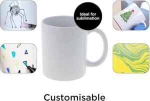 Tazas cerámica blanca 325ml - Opiniones INNSPIRO - Caja de 36u - Personalizable - Calidad máxima A+ - Material cerámico - Producto premium.