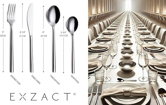 Cubertería de Acero Inoxidable 24 Piezas – Servicio para 6: ¡Calidad y elegancia en cada comida! ¡Aprovecha esta oferta hoy!