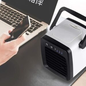 Refrigerador de aire portátil KRHINO: Mini acondicionador de aire USB. Disfruta de aire fresco en cualquier lugar.