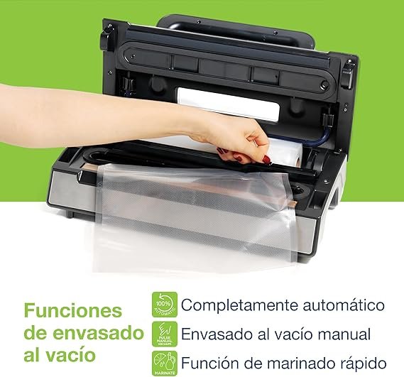 Máquina de envasado al vacío Laica VT3120 con doble bomba y doble sellado - la mejor opción para conservar tus alimentos frescos por más tiempo.