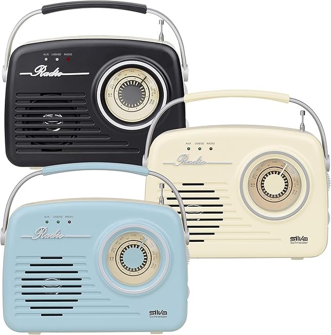 Radio Silva-Schneider Mono 1965 con asa - Funciona con pilas o a la red