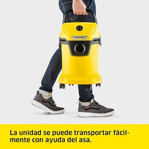 Opiniones sobre el Kärcher Aspirador en Seco y Húmedo WD 3 V-17/4/20 - Filtro Cartucho de Fieltro - 1000 W - Depósito de 17 l - Manguera de Aspiración de 2 m - Almacenamiento