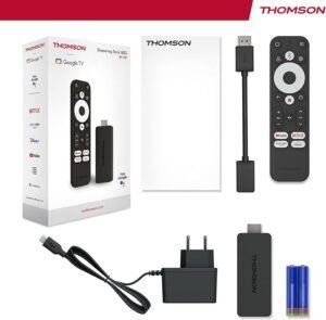 Thomson Streaming Stick 140, 4K UHD, Google TV, Google Voice Control, WiFi, Googlecast Built-in. Consulta aquí las mejores opiniones.