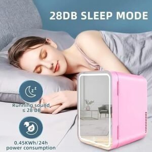 Nevera con Espejo para el Cuidado de la Piel - Enfriar o Calentar/Rosa - Opiniones ¡Consigue ya tu nevera con espejo para el cuidado de la piel en color rosa! Mantén tus productos de belleza frescos o cálidos según tus preferencias. Lee las opiniones de nuestros clientes y descubre el secreto para una piel radiante. ¡Hazte con la tuya hoy mismo!