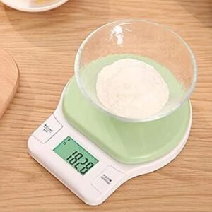 Imagen de la báscula digital de cocina AttreX multifunción para alimentos, diseño moderno y compacto ideal para pesar ingredientes con precisión en la cocina.