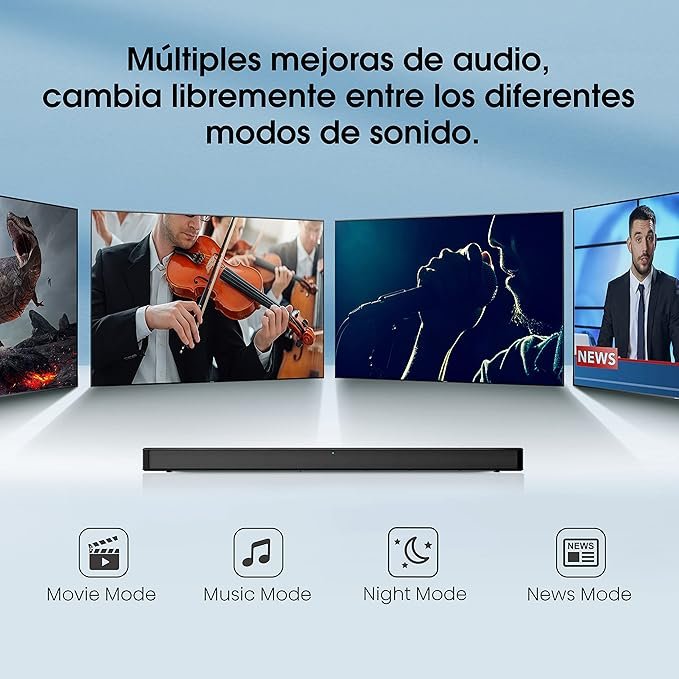 Barra de Sonido Hisense HS205G - 120W, Dolby Audio, DTS Virtual X, Bluetooth