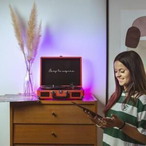 Opiniones PRIXTON Tocadiscos de Vinilo Vintage VC400, Reproductor de Vinilos y Música por Bluetooth y USB - Reseñas y Valoraciones del Producto