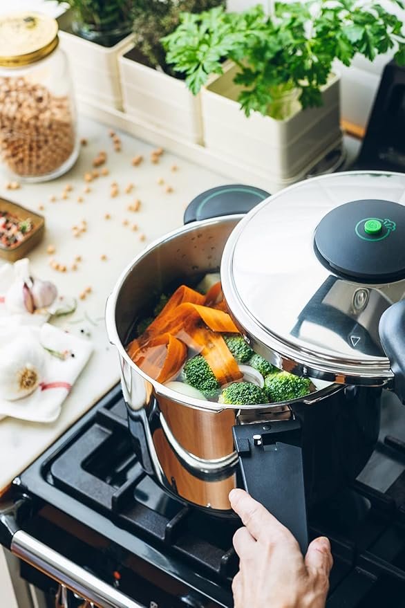 Set de ollas a presión Monix Presto Duo 4+6 L acero inoxidable 18/10 - Opiniones y precio - ¡Ahorra tiempo en la cocina con este increíble set de ollas a presión!