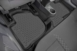 Alfombrillas 3D a medida TPE para Hyundai Santa Fe – Interior de coche protegido con diseño antideslizante, resistente al agua y fácil de limpiar.