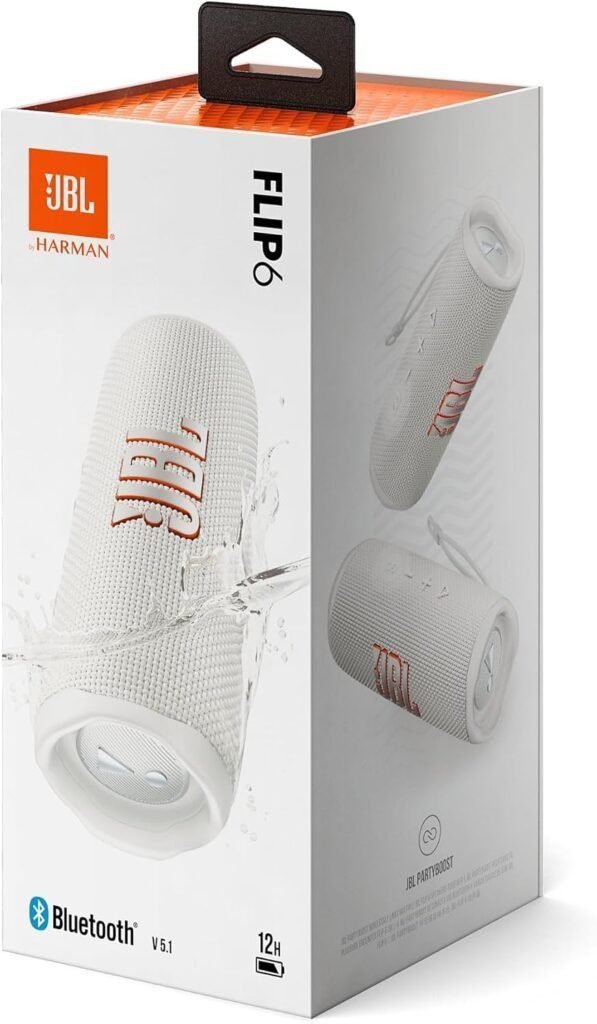 Altavoz JBL Flip 6 resistente al agua y al polvo IPX67, con Bluetooth portátil y compatibilidad con JBL PartyBoost